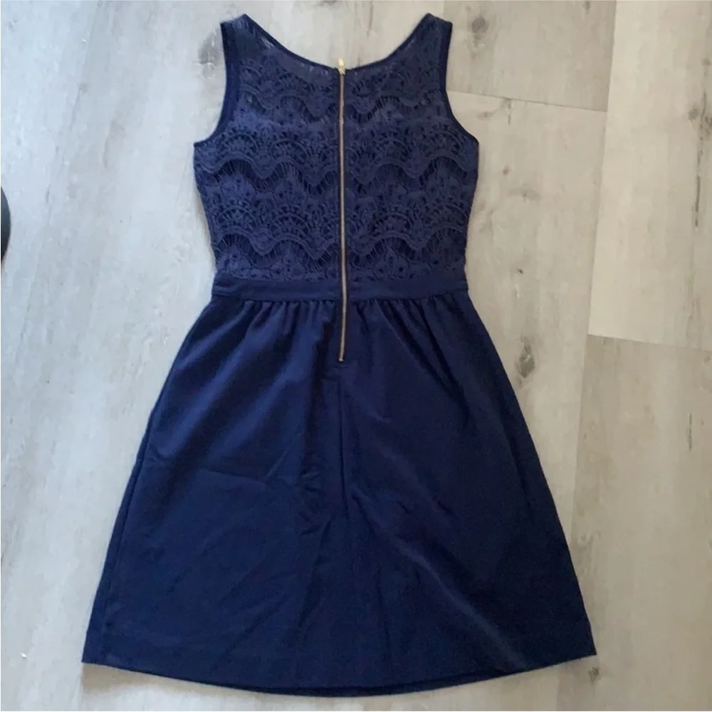 Lilly Pulitzer Rhea Fit and Flare Blue Lace Dress Size Medium - Picture 5 of 5